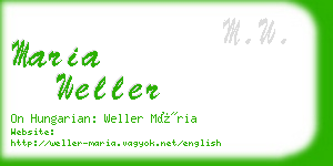 maria weller business card